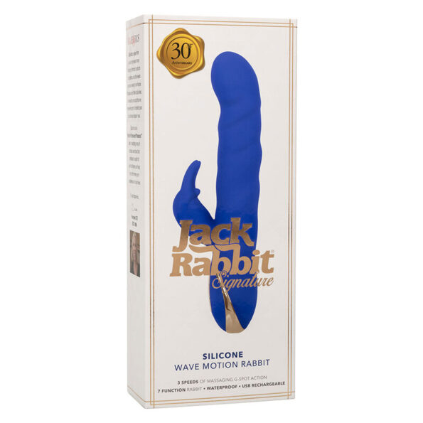 CALEXOTICS - JACK RABBIT VIBRATEUR WAVE MOTION BLEU-CALEXOTICS-sextoys-lingerie-bdsm-hygiène-sexshop