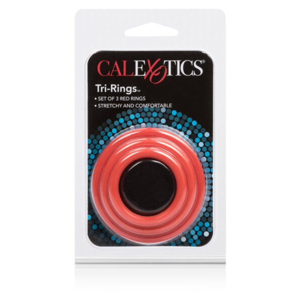 CALEXOTICS - JEU DE TROIS ANNEAUX ROUGE-CALEXOTICS-sextoys-lingerie-bdsm-hygiène-sexshop