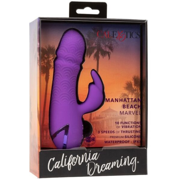 CALEXOTICS - MANHATTAN BEACH MARVEL VIBRATEUR RABBIT VIOLET PAR CALIFORNIA DREAMING-CALEXOTICS-sextoys-lingerie-bdsm-hygiène-sexshop