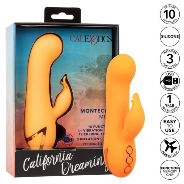 CALEXOTICS - MONTECITO MUSE VIBRATEUR LAPIN ORANGE PAR CALIFORNIA DREAMING-CALEXOTICS-sextoys-lingerie-bdsm-hygiène-sexshop