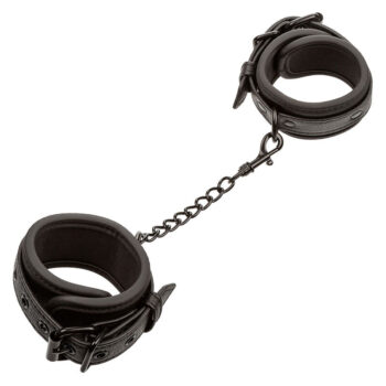 CALEXOTICS - NOCTURNAL POIGNETS EN CUIR RÉGLABLES NOIRS-CALEXOTICS-sextoys-lingerie-bdsm-hygiène-sexshop