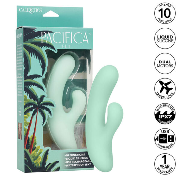 CALEXOTICS - PACIFICA FIJI VIBRATEUR & ESTIMULATEUR POINT G 10 VIBRATIONS AQUA-CALEXOTICS-sextoys-lingerie-bdsm-hygiène-sexshop