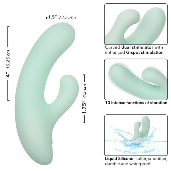 CALEXOTICS - PACIFICA FIJI VIBRATEUR & ESTIMULATEUR POINT G 10 VIBRATIONS AQUA-CALEXOTICS-sextoys-lingerie-bdsm-hygiène-sexshop