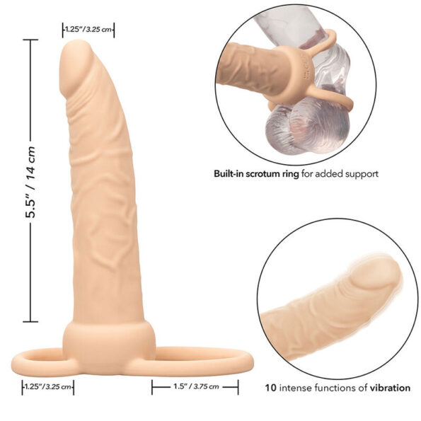 CALEXOTICS - PERFORMANCE MAXX RECHARGEABLE DOUBLE PÉNÉTRATEUR PEAU CLAIRE-CALEXOTICS-sextoys-lingerie-bdsm-hygiène-sexshop