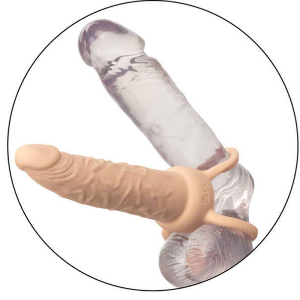 CALEXOTICS - PERFORMANCE MAXX RECHARGEABLE DOUBLE PÉNÉTRATEUR PEAU CLAIRE-CALEXOTICS-sextoys-lingerie-bdsm-hygiène-sexshop
