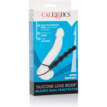 CALEXOTICS - PERLE DOUBLE PÉNÉTRATEUR NOIR-CALEXOTICS-sextoys-lingerie-bdsm-hygiène-sexshop