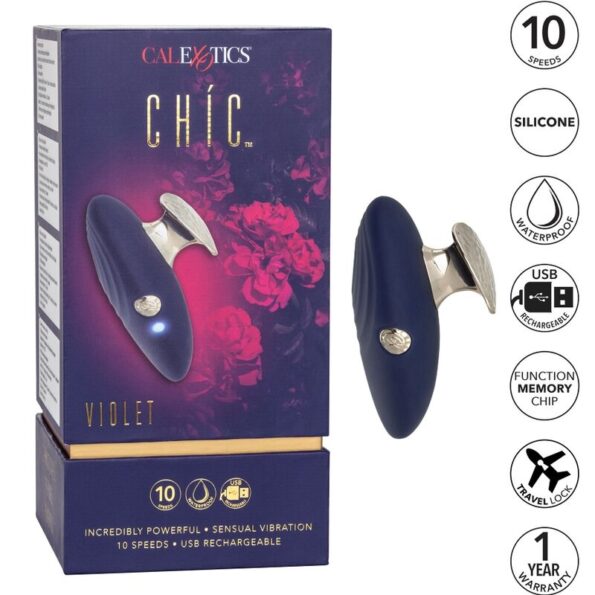 CALEXOTICS - STIMMULATEUR CHIC VIOLETTE 10 VITESSES-CALEXOTICS-sextoys-lingerie-bdsm-hygiène-sexshop