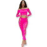 CHILIROSE - CR 4632 HAUT & PANTALON FUCHSIA S/L-CHILIROSE SETS-sextoys-lingerie-bdsm-hygiène-sexshop