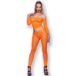 CHILIROSE - CR 4661 TOP & LEGGINS ORANGE S/M-CHILIROSE SETS-sextoys-lingerie-bdsm-hygiène-sexshop