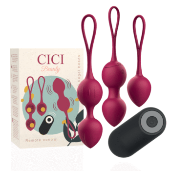 CICI BEAUTY - PREMIUM SILICONE 3 PERLES DE KEGEL VIBRANTES TÉLÉCOMMANDE-CICI BEAUTY-sextoys-lingerie-bdsm-hygiène-sexshop