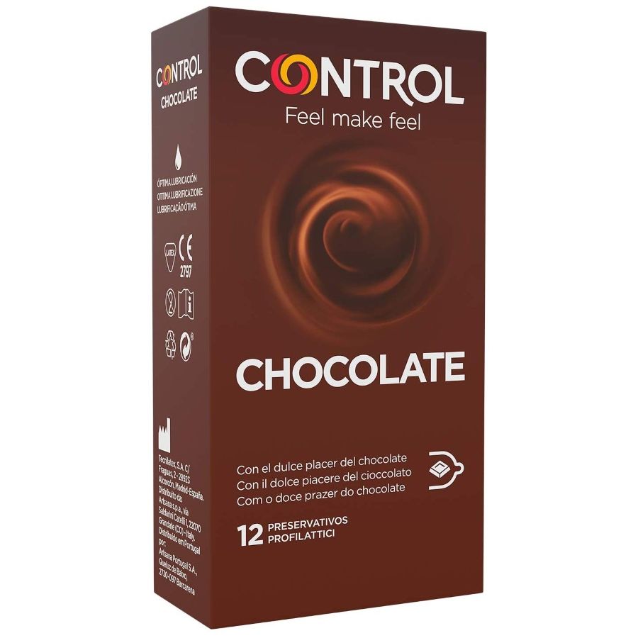 CONTROL - ADAPTA CHOCOLATE CONDOMS 12 UNITS CONTROL - ADAPTA CHOCOLATE CONDOMS 12 UNITS-CONTROL CONDOMS-sextoys-lingerie-bdsm-hygiène-sexshop