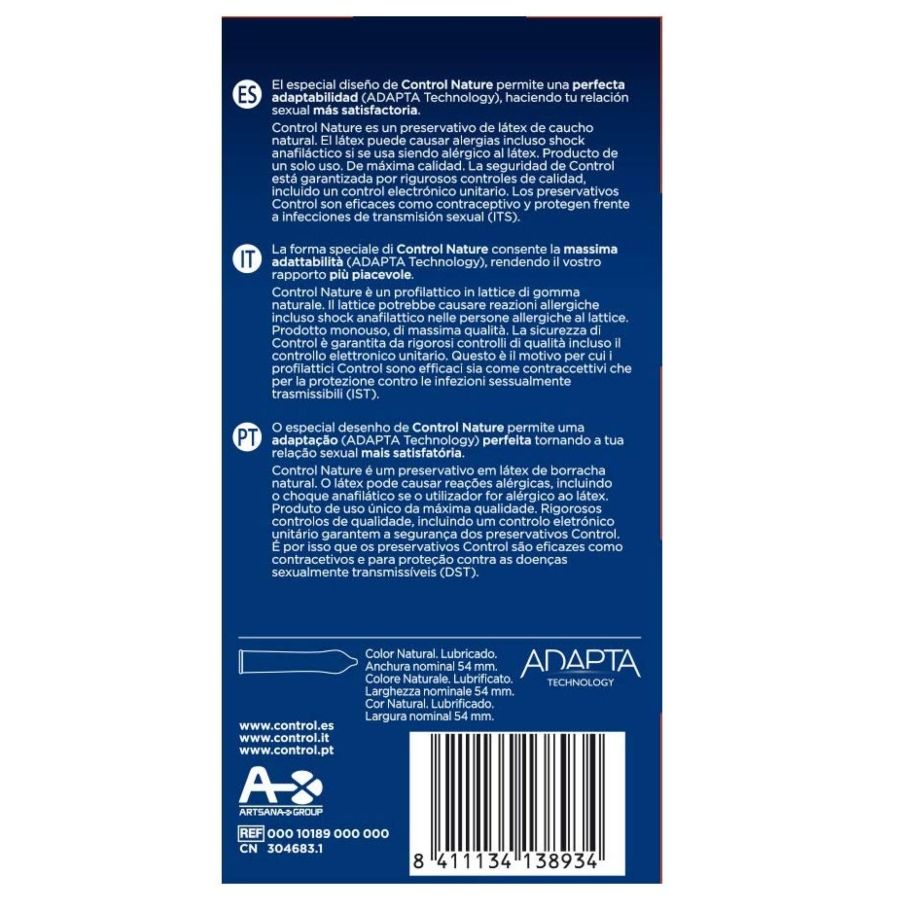 CONTROL - ADAPTA NATURE CONDOMS 24 UNITS CONTROL - ADAPTA NATURE CONDOMS 24 UNITS-CONTROL CONDOMS-sextoys-lingerie-bdsm-hygiène-sexshop