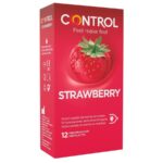 CONTROL - ADAPTATION FRAISE 12 UNITÉS-CONTROL CONDOMS-sextoys-lingerie-bdsm-hygiène-sexshop