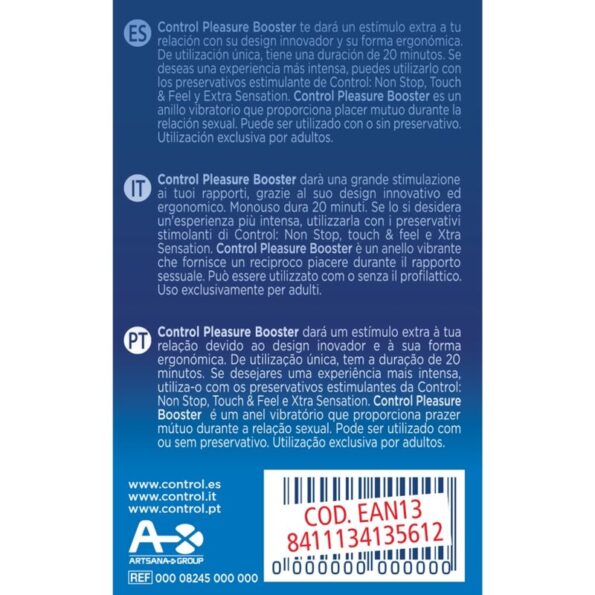 CONTROL - ANNEAU VIBRATEUR PLEASURE BOOSTER-CONTROL TOYS-sextoys-lingerie-bdsm-hygiène-sexshop