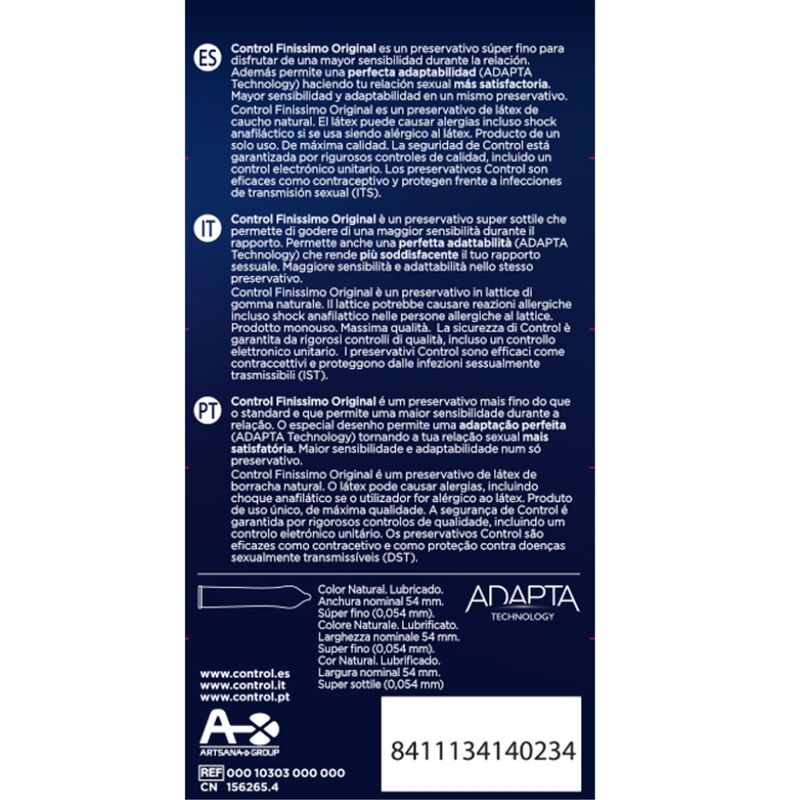 CONTROL - FINISSIMO CONDOMS 12 UNITS CONTROL - FINISSIMO CONDOMS 12 UNITS-CONTROL CONDOMS-sextoys-lingerie-bdsm-hygiène-sexshop