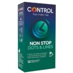 CONTROL - NONSTOP DOTS AND LINES CONDOMS 12 UNITS-CONTROL CONDOMS-sextoys-lingerie-bdsm-hygiène-sexshop