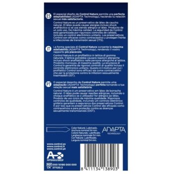 CONTROL - PRÉSERVATIFS ADAPTA NATURE 12 UNITÉS-CONTROL CONDOMS-sextoys-lingerie-bdsm-hygiène-sexshop