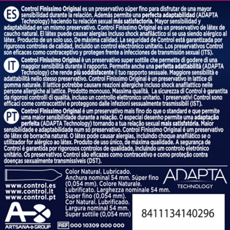 CONTROL - PRÉSERVATIFS FINISSIMO 3 UNITÉS CONTROL - PRÉSERVATIFS FINISSIMO 3 UNITÉS-CONTROL CONDOMS-sextoys-lingerie-bdsm-hygiène-sexshop