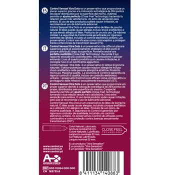 CONTROL - XTRA DOTS 12 UDS-CONTROL CONDOMS-sextoys-lingerie-bdsm-hygiène-sexshop