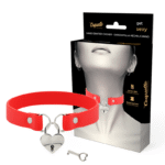 COQUETTE CHIC DESIRE - COLLIER EN CUIR VEGAN ROUGE AVEC ACCESSOIRE COEUR AVEC CL?-COQUETTE ACCESSORIES-sextoys-lingerie-bdsm-hygiène-sexshop