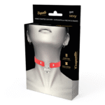 COQUETTE CHIC DESIRE – COLLIER EN CUIR VEGAN ROUGE AVEC ACCESSOIRE COEUR AVEC CL?