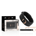 COQUETTE CHIC DESIRE – COLLIER FANTAISIE EN CUIR VÉGAN AVEC BRACELET ET DOUBLURE EN NÉOPRÈNE