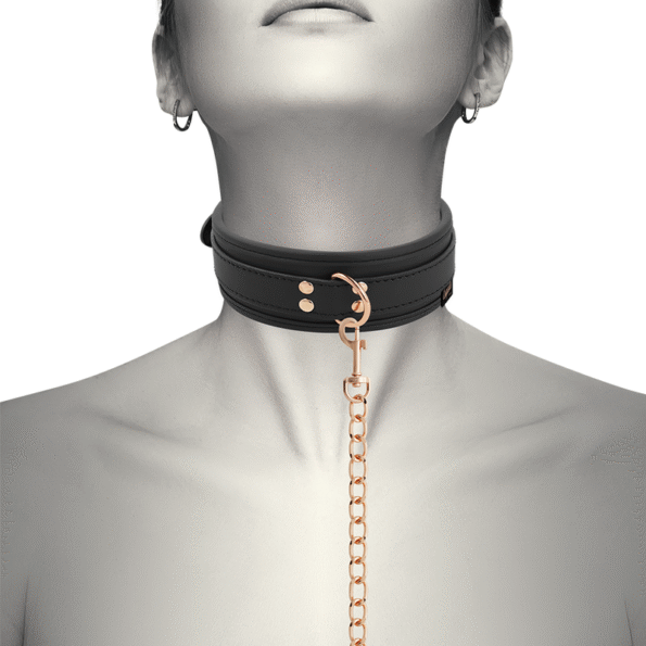 COQUETTE CHIC DESIRE - COLLIER FANTAISIE EN CUIR VÉGAN AVEC BRACELET ET DOUBLURE EN NÉOPRÈNE-COQUETTE FANTASY-sextoys-lingerie-bdsm-hygiène-sexshop