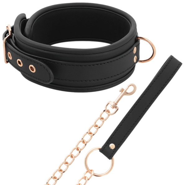 COQUETTE CHIC DESIRE - COLLIER FANTAISIE EN CUIR VÉGAN AVEC BRACELET ET DOUBLURE EN NÉOPRÈNE-COQUETTE FANTASY-sextoys-lingerie-bdsm-hygiène-sexshop