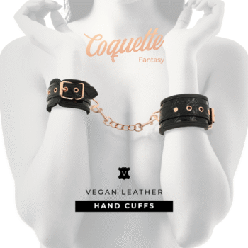 COQUETTE CHIC DESIRE - MENOTTES ÉDITION NOIRE AVEC DOUBLURE EN NÉOPRÈNE-COQUETTE FANTASY-sextoys-lingerie-bdsm-hygiène-sexshop