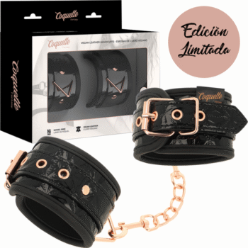COQUETTE CHIC DESIRE - MENOTTES ÉDITION NOIRE AVEC DOUBLURE EN NÉOPRÈNE-COQUETTE FANTASY-sextoys-lingerie-bdsm-hygiène-sexshop