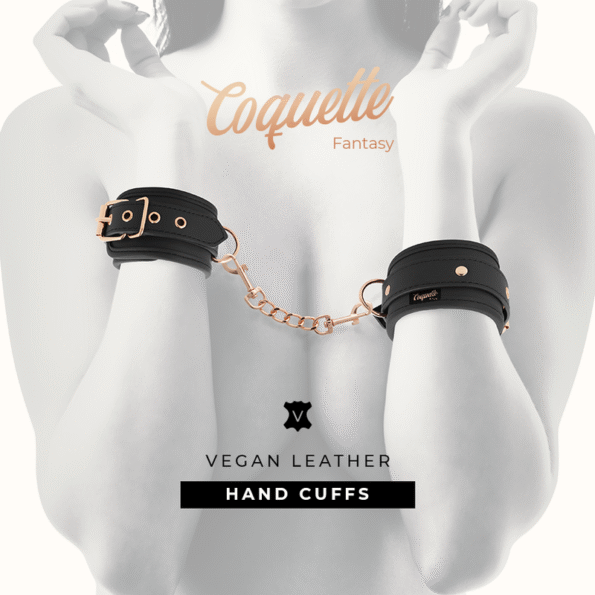 COQUETTE CHIC DESIRE - MENOTTES FANTASY EN CUIR VÉGAN AVEC DOUBLURE EN NOPRÈNE-COQUETTE FANTASY-sextoys-lingerie-bdsm-hygiène-sexshop
