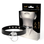 COQUETTE CHIC DESIRE - RAS DE COU DOUBLE ANNEAU EN CUIR VÉGAN-COQUETTE ACCESSORIES-sextoys-lingerie-bdsm-hygiène-sexshop
