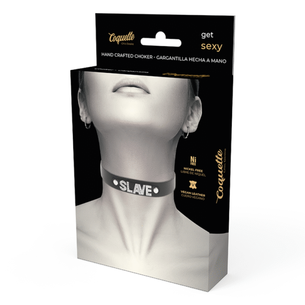 COQUETTE CHIC DESIRE - RAS DE COU EN CUIR VÉGAN ESCLAVE-COQUETTE ACCESSORIES-sextoys-lingerie-bdsm-hygiène-sexshop