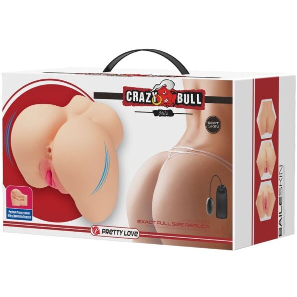 CRAZY BULL - VIBRATEUR RÉALISTE POUR VAGIN ET ANUS MILA-CRAZY BULL-sextoys-lingerie-bdsm-hygiène-sexshop