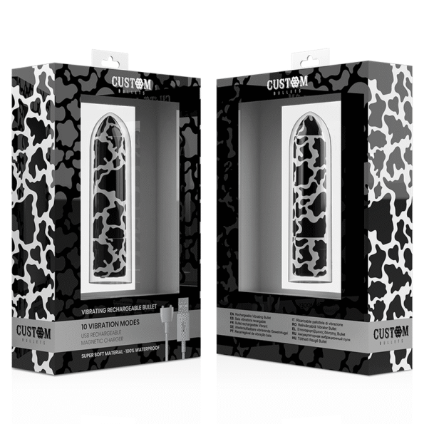 CUSTOM BULLETS - PERSONNALISÉS RECHARGEABLE VACHE 10 INTENSITIES-CUSTOM BULLETS-sextoys-lingerie-bdsm-hygiène-sexshop
