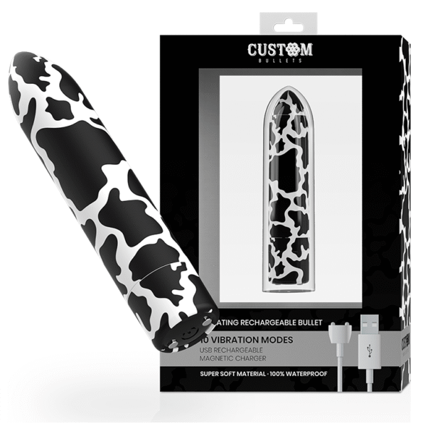 CUSTOM BULLETS - PERSONNALISÉS RECHARGEABLE VACHE 10 INTENSITIES-CUSTOM BULLETS-sextoys-lingerie-bdsm-hygiène-sexshop