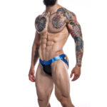 CUT4MEN - JOCKSTRAP DESIRE CUIRETTE BLEU XL-CUT4MEN JOCKSTRAP-sextoys-lingerie-bdsm-hygiène-sexshop