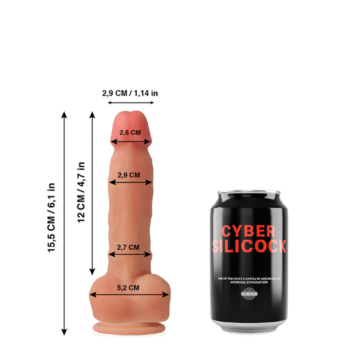 CYBER SILICOCK - ANSEL SILICONE LIQUIDE SOUPLE ULTRA RÉALISTE 15.5 CM -O- 2.9 CM-CYBER SILICOCK-sextoys-lingerie-bdsm-hygiène-sexshop