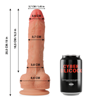 CYBER SILICOCK - CONNOR SILICONE LIQUIDE SOUPLE ULTRA RÉALISTE 20.5 CM -O- 3.7 CM-CYBER SILICOCK-sextoys-lingerie-bdsm-hygiène-sexshop