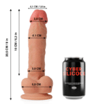 CYBER SILICOCK – DONG EN SILICONE LIQUIDE DOUX ULTRA RÉALISTE 20.5 CM -O- 4.1 CM