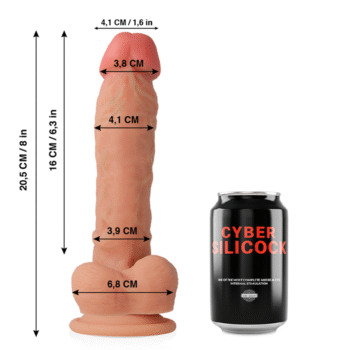 CYBER SILICOCK - DONG EN SILICONE LIQUIDE DOUX ULTRA RÉALISTE 20.5 CM -O- 4.1 CM-CYBER SILICOCK-sextoys-lingerie-bdsm-hygiène-sexshop