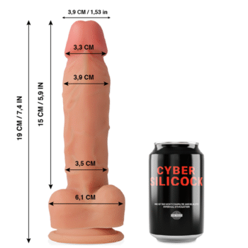 CYBER SILICOCK - OLIVER SILICONE LIQUIDE SOUPLE ULTRA RÉALISTE 19 CM -O- 3.9 CM-CYBER SILICOCK-sextoys-lingerie-bdsm-hygiène-sexshop
