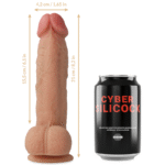 CYBER SILICOCK – STRAP-ON SAUL SILICONE LIQUIDE AVEC 3 ANNEAUX GRATUITS 15.5 CM -O- 4.2 CM