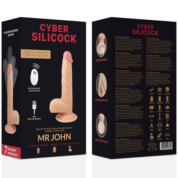 CYBER SILICOCK - TÉLÉCOMMANDE RÉALISTE MR JOHN 23.88 CM -O- 4.3 CM-CYBER SILICOCK-sextoys-lingerie-bdsm-hygiène-sexshop