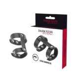 DARKNESS - ANNEAU DE PÉNIS ET TESTICULES RÉGLABLE EN CUIR-DARKNESS BONDAGE-sextoys-lingerie-bdsm-hygiène-sexshop