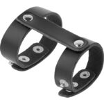 DARKNESS – ANNEAU DE PÉNIS ET TESTICULES RÉGLABLE EN CUIR