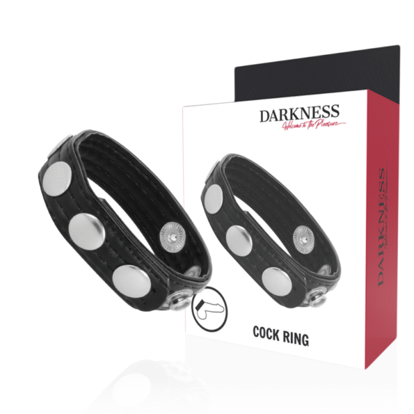 DARKNESS - ANNEAU DÉRECTION EN CUIR-DARKNESS SENSATIONS-sextoys-lingerie-bdsm-hygiène-sexshop