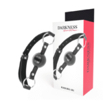 DARKNESS - BÂILLON BOULE NOIRE-DARKNESS BONDAGE-sextoys-lingerie-bdsm-hygiène-sexshop