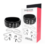 DARKNESS - COLLIER AVEC PINCES  NIPPLE NOIR-DARKNESS BONDAGE-sextoys-lingerie-bdsm-hygiène-sexshop