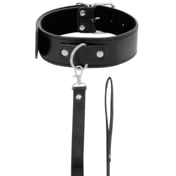 DARKNESS - COLLIER DE POSTURE AVEC CHAÎNE EN CUIR-DARKNESS BONDAGE-sextoys-lingerie-bdsm-hygiène-sexshop